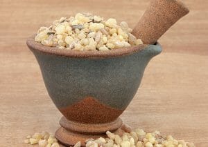 A pestle filled with frankincense