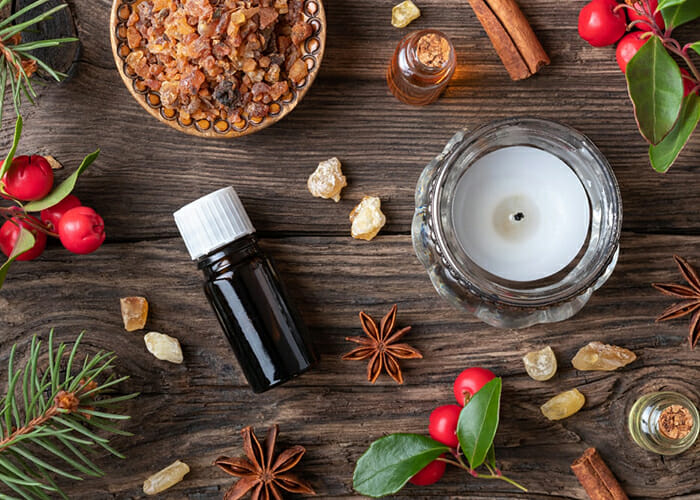 Frankincense and myrrh blend for candles and aromatherapy