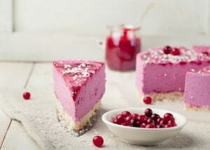 vegan gluten free pink cranberry cake
