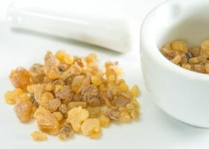 Raw frankincense used in essential oils for skin tightening